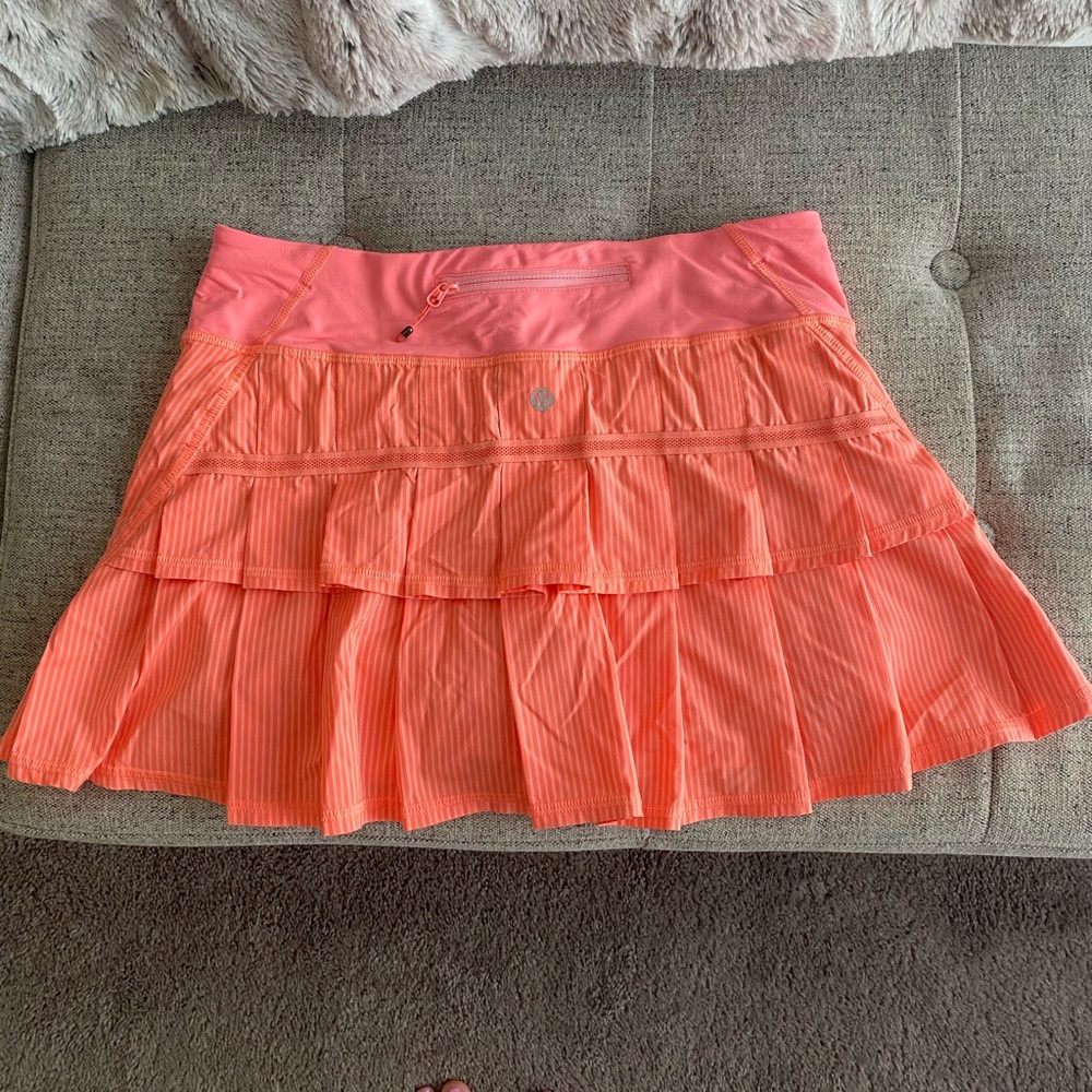 orange/ peach lulu skirt
